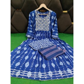  Naira Cut Kurta With Trouser And Dupatta